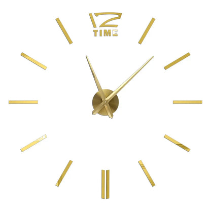 Large Roman Numeral Acrylic Mirror Wall Clock – DIY 3D Sticker