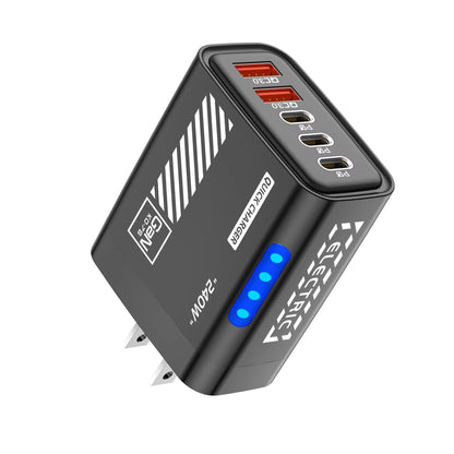5 Port GaN USB C Charger 240W PD Fast Charger Phone Adapter Wall Charger For iPhone Samsung Xiaomi Huawei Fast Charging Plug