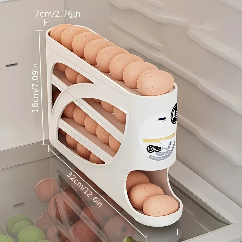 3-Tier Rolling Egg Organiser for Fridge