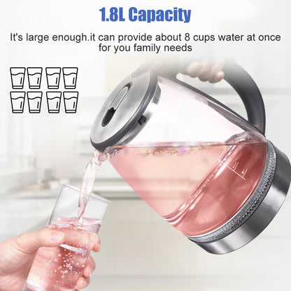 2L Glass Electric Kettle with Auto Shut-Off – Fast Boil, UK Plug