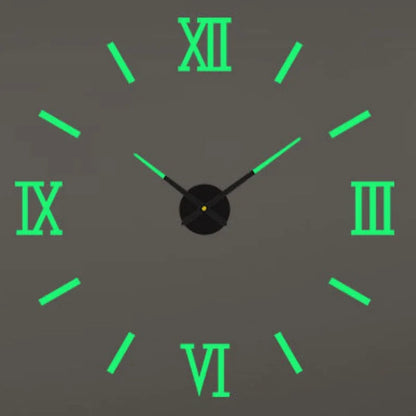 Large 3D Luminous Acrylic Wall Clock – DIY European Style