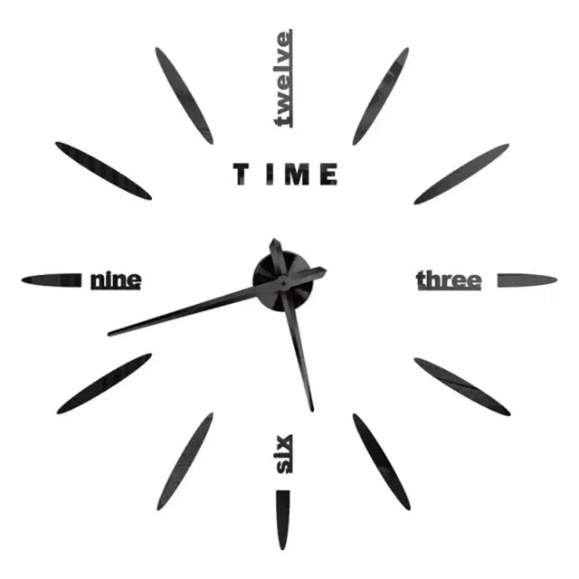 Large 3D Luminous Acrylic Wall Clock – DIY European Style