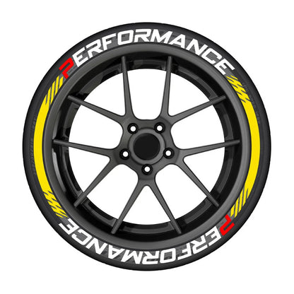3D Car Tyre Letter Stickers – Universal Wheel Rim Decals (8-Piece Set)