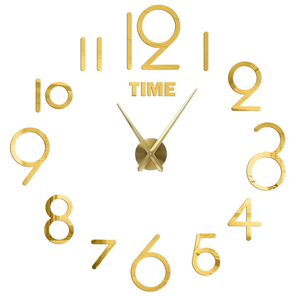 Large 3D Luminous Acrylic Wall Clock – DIY European Style
