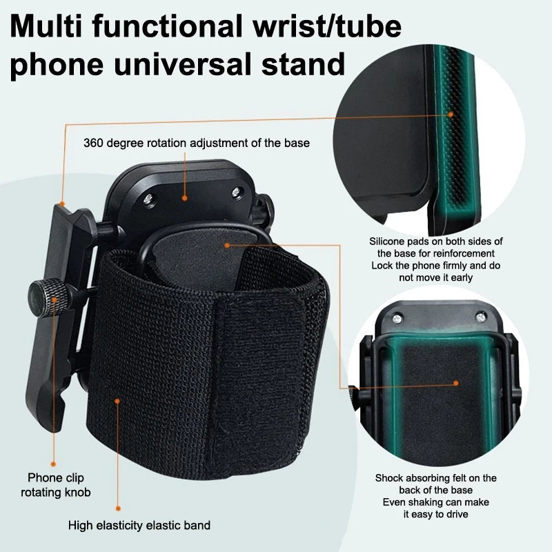 All-Weather 360° Rotatable Wristband Phone Holder for Most Smartphones