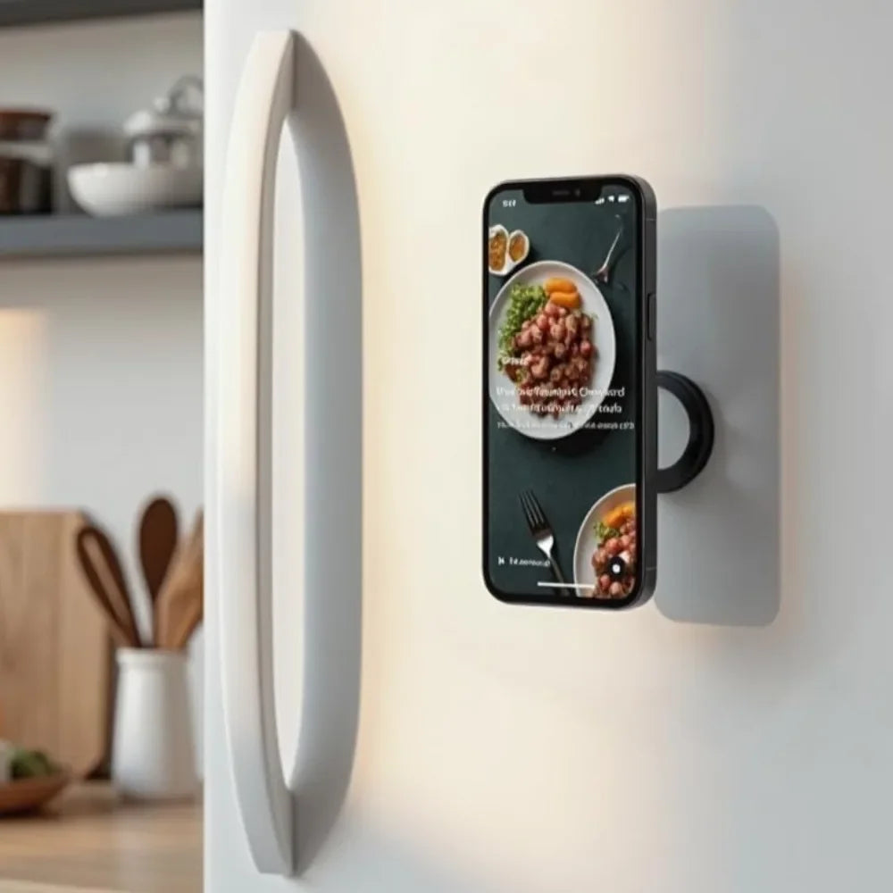 Dual Magnetic Phone Holder Stand 360° Rotating Foldable For MagSafe Mount Portable Desktop & Car Use For iPhone 12/13/14/15/16
