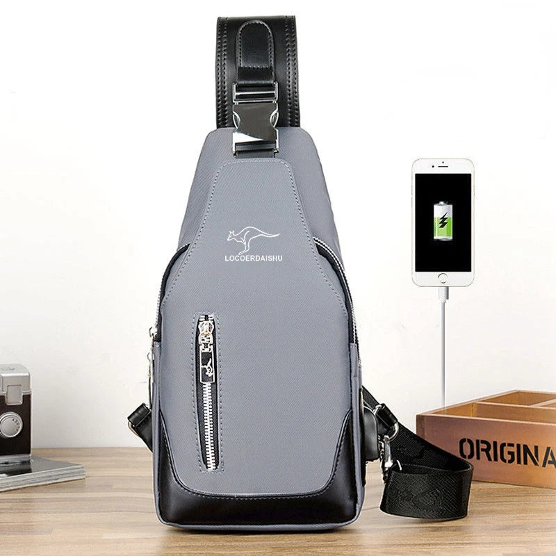 Men's Chest Bag New Fashion Korean Style Casual Sports Water Proof Oxford Chest Crossbody Bags for Men Shoulder Messenger Bag