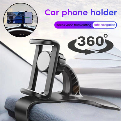 360° Rotatable Car Phone Holder – Dashboard & Desk Clip Mount