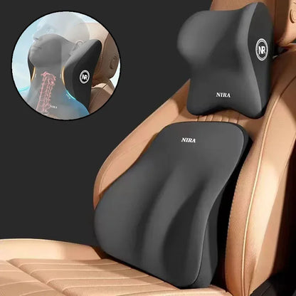 Memory Foam Car Headrest & Lumbar Pillow