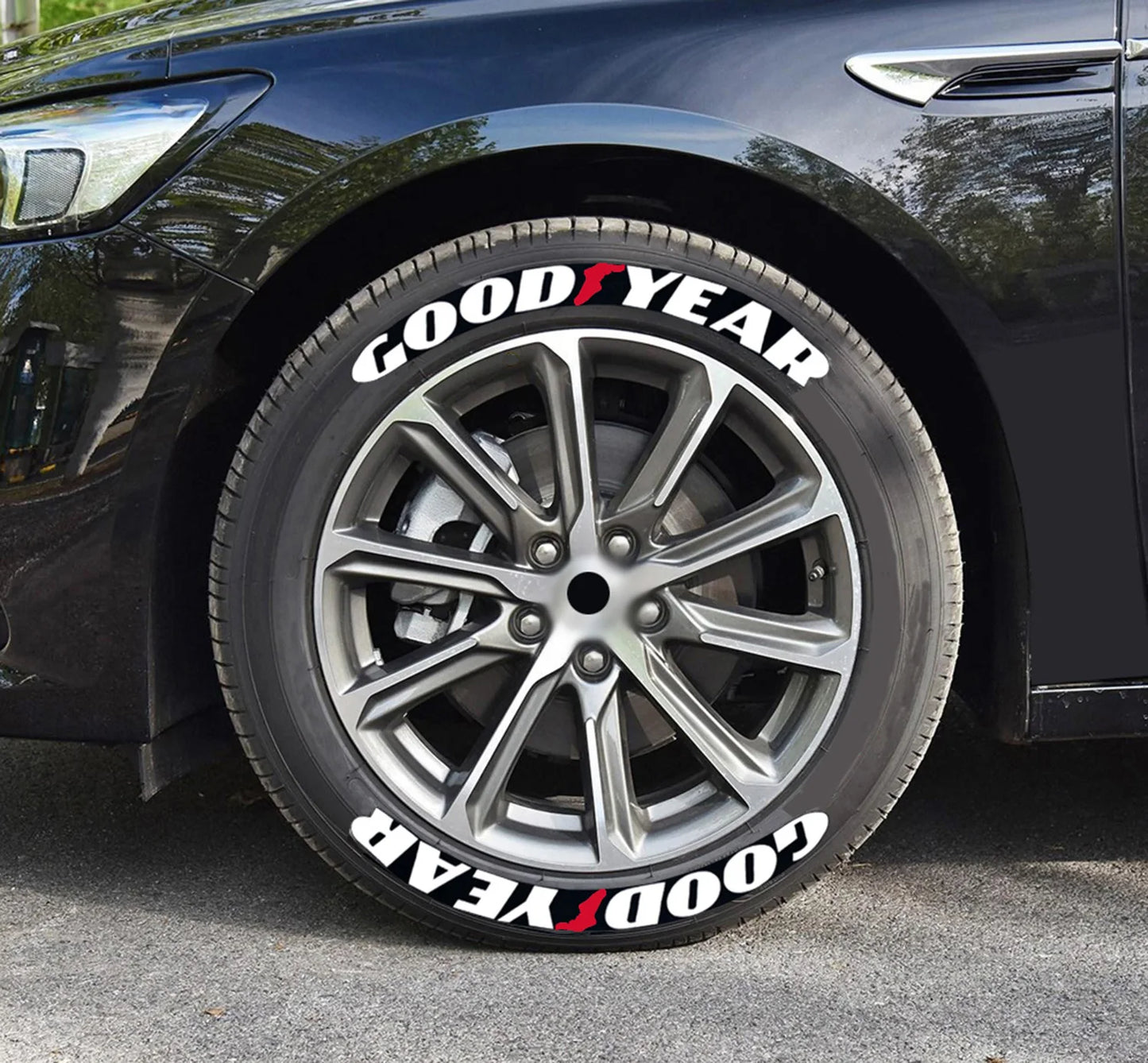 3D Car Tyre Lettering Stickers – Universal Wheel Decals (Set for 4 Tyres)