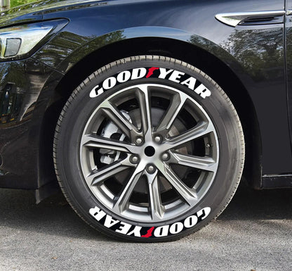 3D Car Tyre Lettering Stickers – Universal Wheel Decals (Set for 4 Tyres)