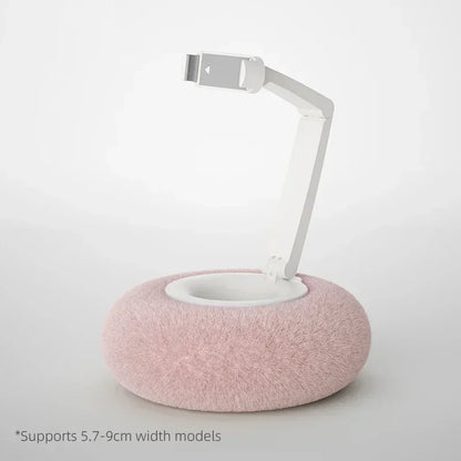 1PCS Desktop Pink Pillow Phone Holder Stand Adjustable Long Arm Smartphone Mount For iPhone 17 16 15 14 13 12 Samsung Xiaomi