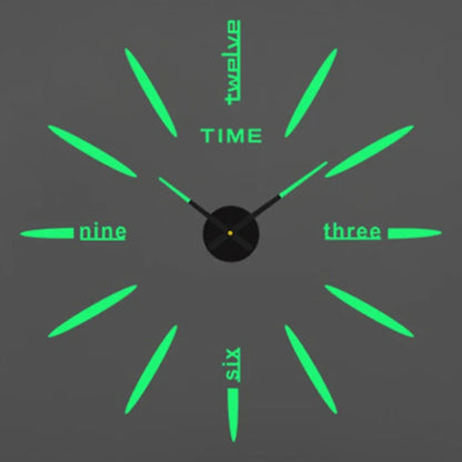 Large 3D Luminous Acrylic Wall Clock – DIY European Style