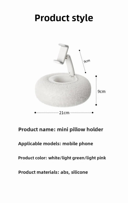 Plush Pillow Phone Stand Foldable Rotatable Car Sofa Bed Lazy Holder for Mobile Tablet