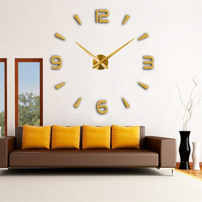 Large 3D Luminous Acrylic Wall Clock – DIY European Style