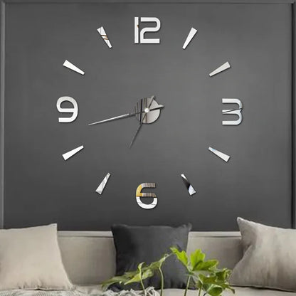 Large 3D Luminous Acrylic Wall Clock – DIY European Style