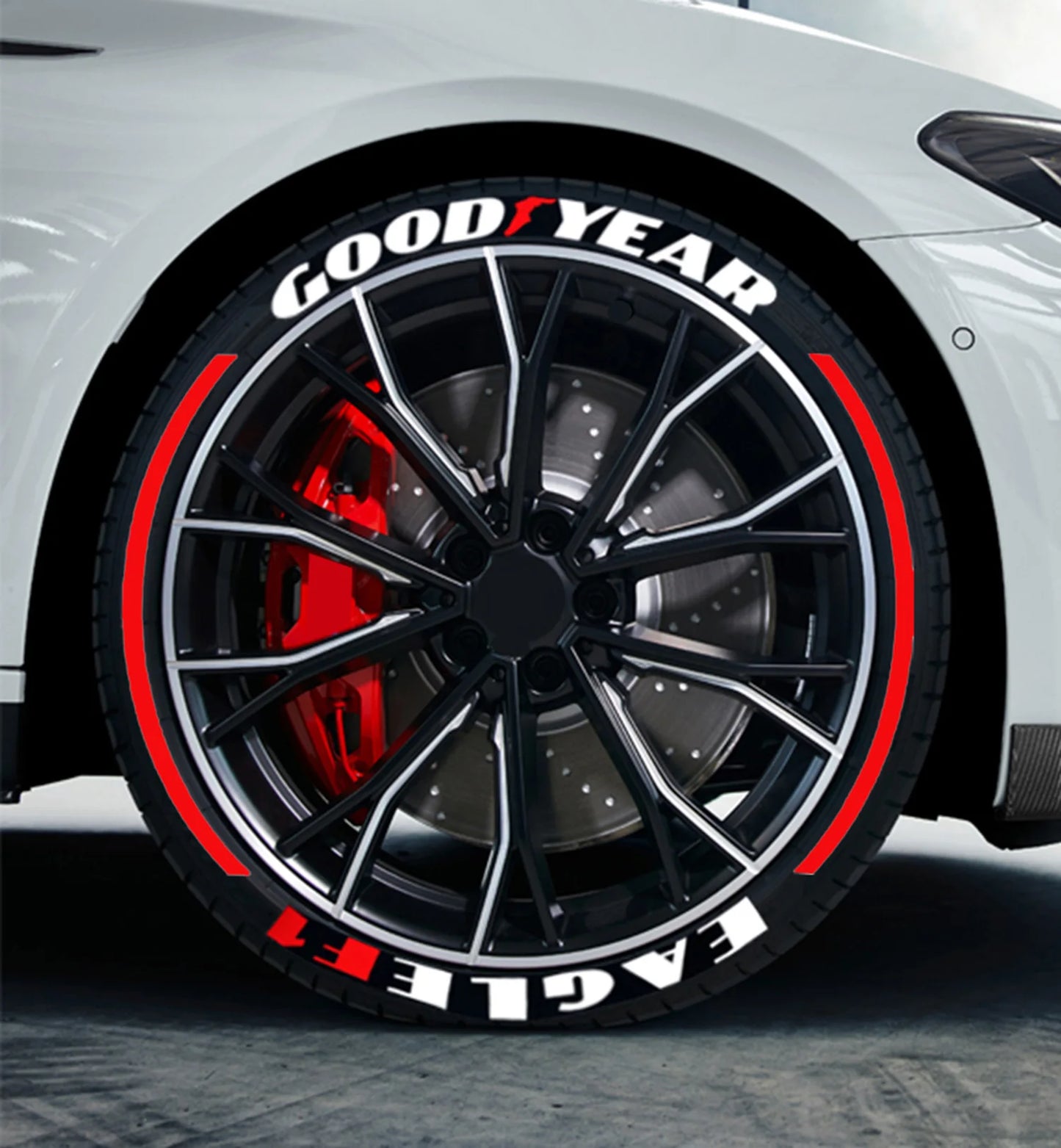 3D Car Tyre Lettering Stickers – Universal Wheel Decals (Set for 4 Tyres)