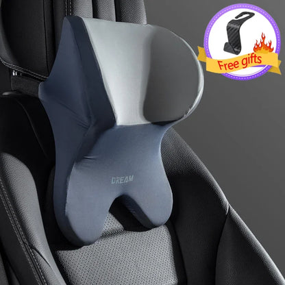 3D Memory Foam Car Headrest & Lumbar Support Pillow
