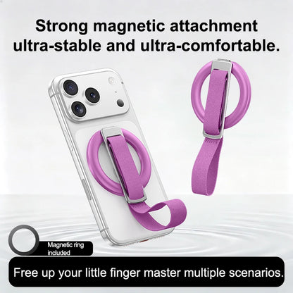 Magnetic Wrist Strap Phone Holder with 360° Ring Stand