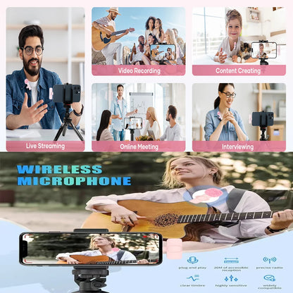 Wireless Lavalier Microphone – Mini Mic for iPhone, Android & PC