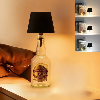 LED Wine Bottle Lamp – USB Rechargeable Ambient Table Light