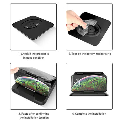 Universal Dashboard Car Phone Holder – Anti-Slip Silicone Suction Mount