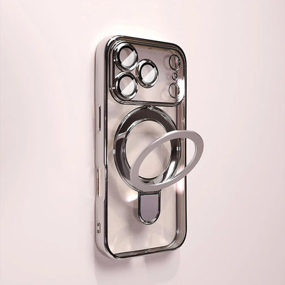 Luxury Plating Magnetic Bracket Phone Case For iPhones
