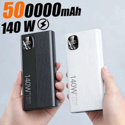 Lenovo 500000mAh 140W Power Bank Super Fast Charging Portable Powerbank External Battery Charger For Xiaomi iPhone 2026 NEW