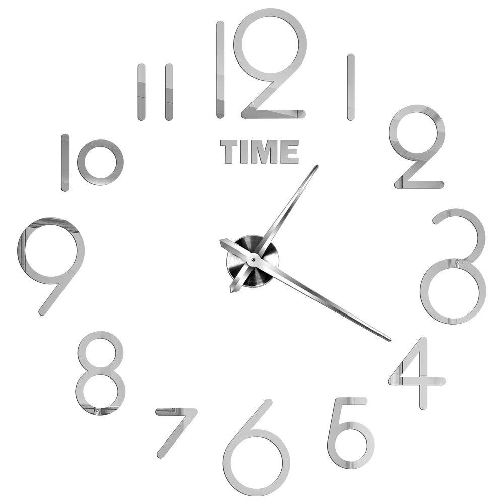 Large 3D Luminous Acrylic Wall Clock – DIY European Style