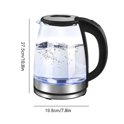 2L Glass Electric Kettle with Auto Shut-Off – Fast Boil, UK Plug