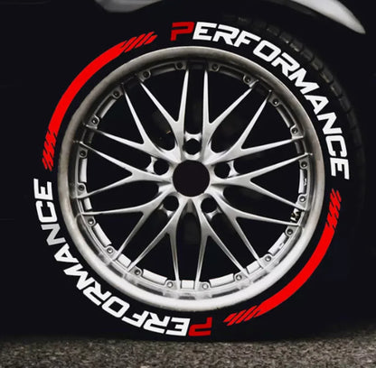 3D Car Tyre Letter Stickers – Universal Wheel Rim Decals (8-Piece Set)