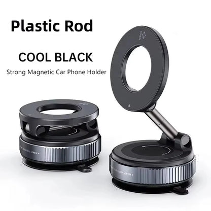 Magnetic Vacuum Car Phone Holder – Foldable 360° Navigation Mount