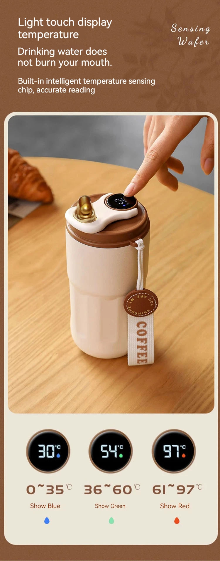 450ml Stainless Steel Thermal Flask with LED Temperature Display