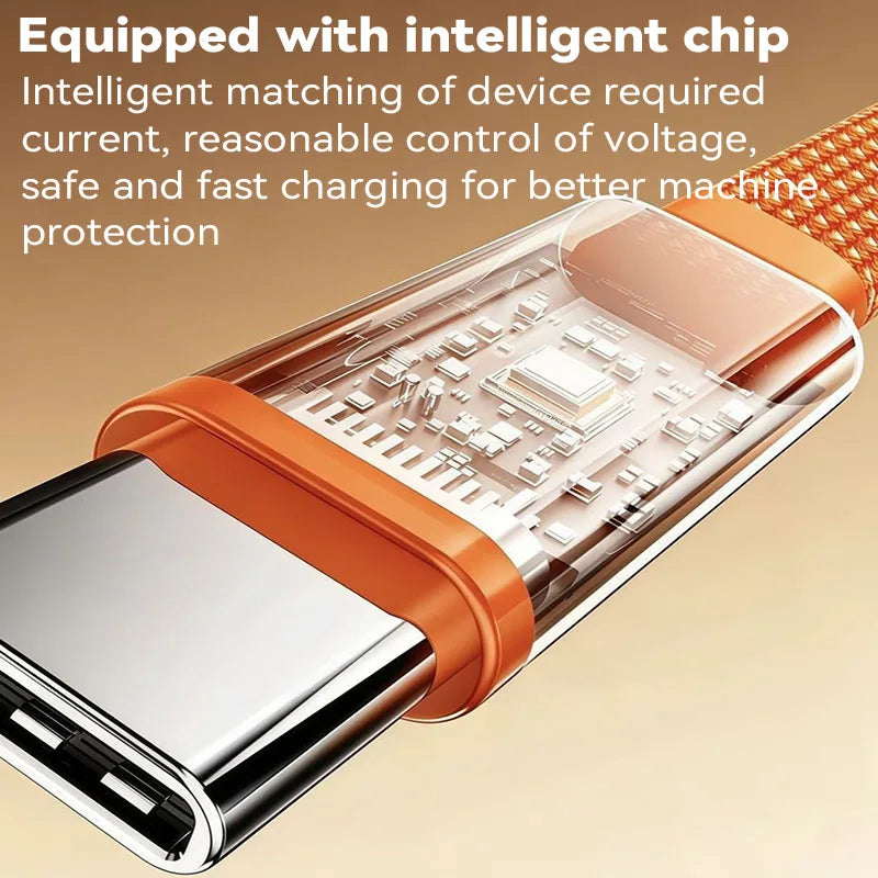 240W USB-C Fast-Charging Cable with Built-In Phone Stand