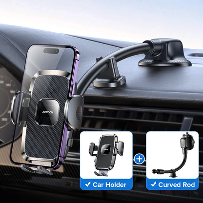 Joyroom 360° Car Phone Holder Mount – Dashboard, Air Vent & Curved Rod (JR-ZS259)