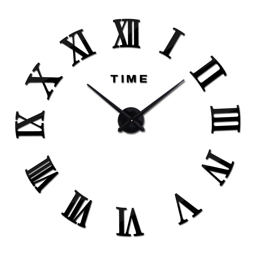 Large 3D Luminous Acrylic Wall Clock – DIY European Style