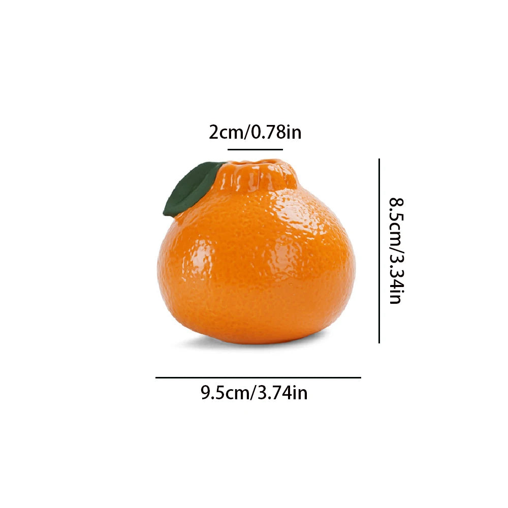 Ceramic Orange Fruit Bud Vase – Decorative Tabletop Centrepiece