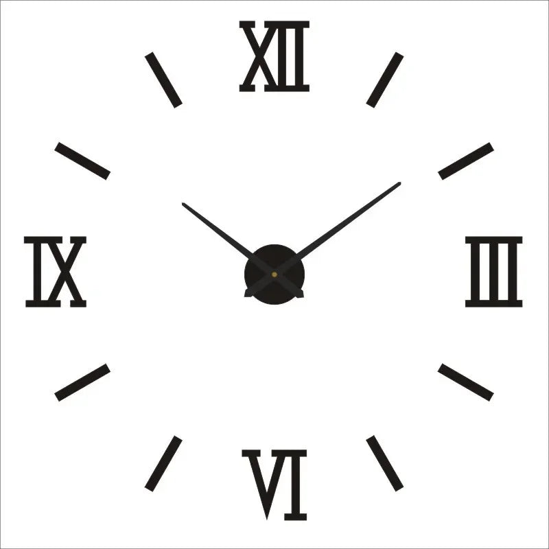 Large 3D Luminous Acrylic Wall Clock – DIY European Style