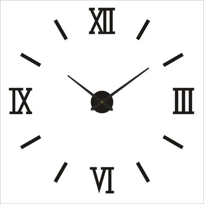 Large 3D Luminous Acrylic Wall Clock – DIY European Style
