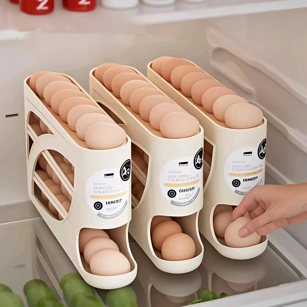 3-Tier Rolling Egg Organiser for Fridge