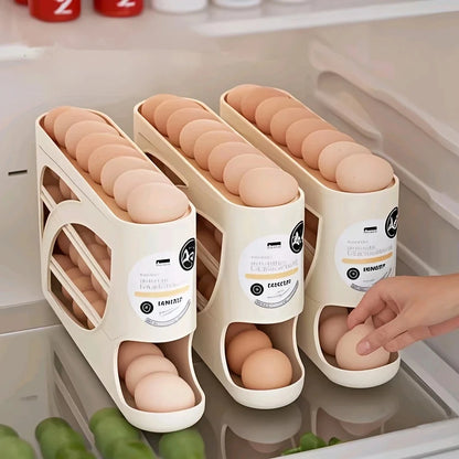 3-Tier Rolling Egg Organiser for Fridge