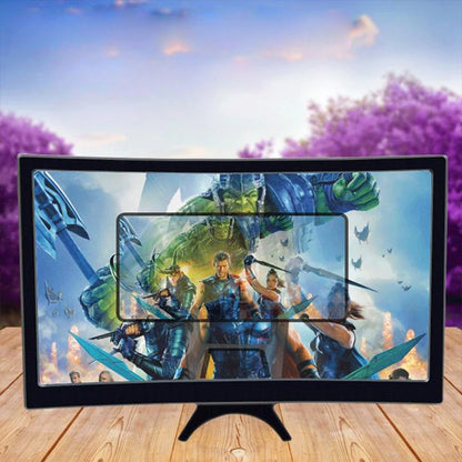 12" Curved Phone Screen Magnifier – 3D HD Video Amplifier