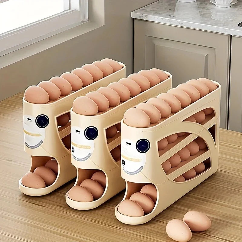 3-Tier Rolling Egg Organiser for Fridge