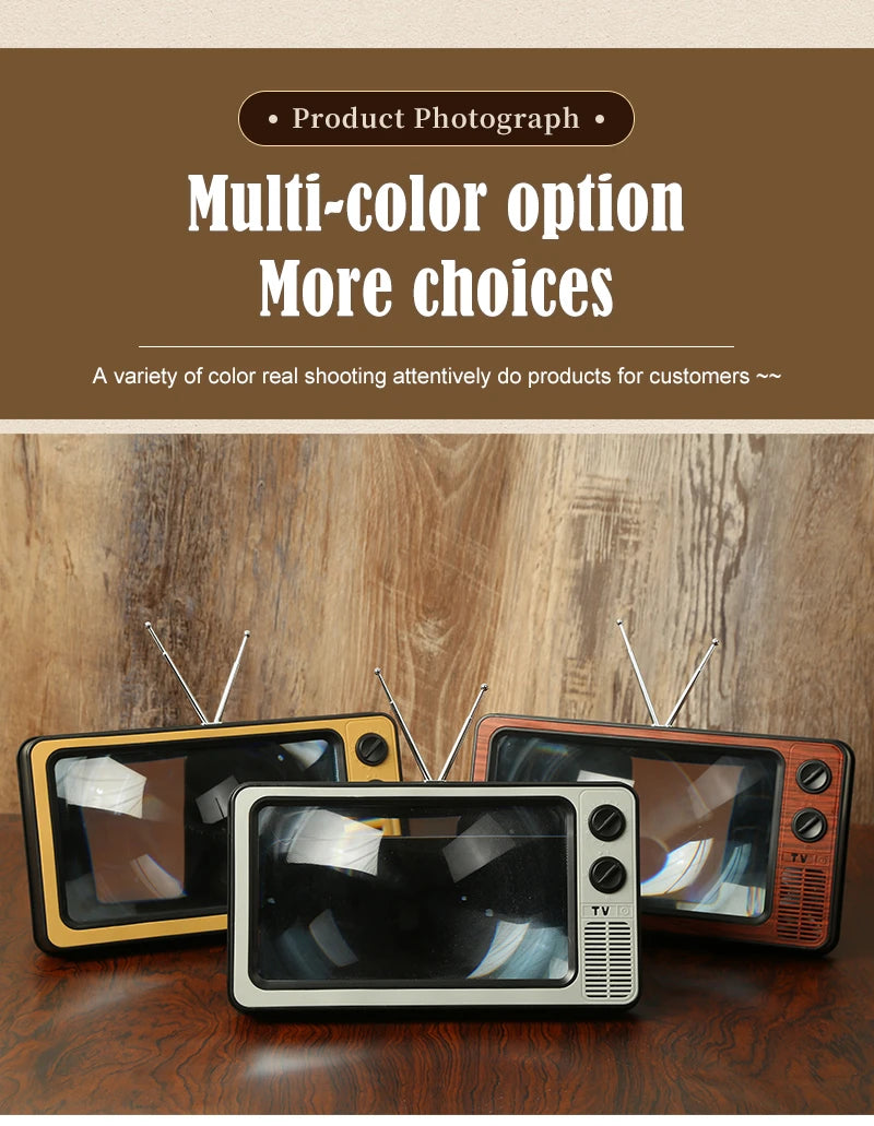 Mobile Phone Screen Magnifier Holder Enlarged Expand Stand Phone Holder HD Video Amplifier Eyes Protection Retro TV Box