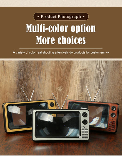 Mobile Phone Screen Magnifier Holder Enlarged Expand Stand Phone Holder HD Video Amplifier Eyes Protection Retro TV Box