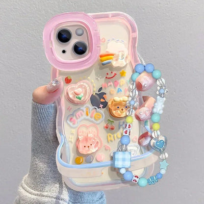 Bead Bracelet Chain Phone Holder Case For iPhones