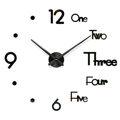 Large 3D Luminous Acrylic Wall Clock – DIY European Style