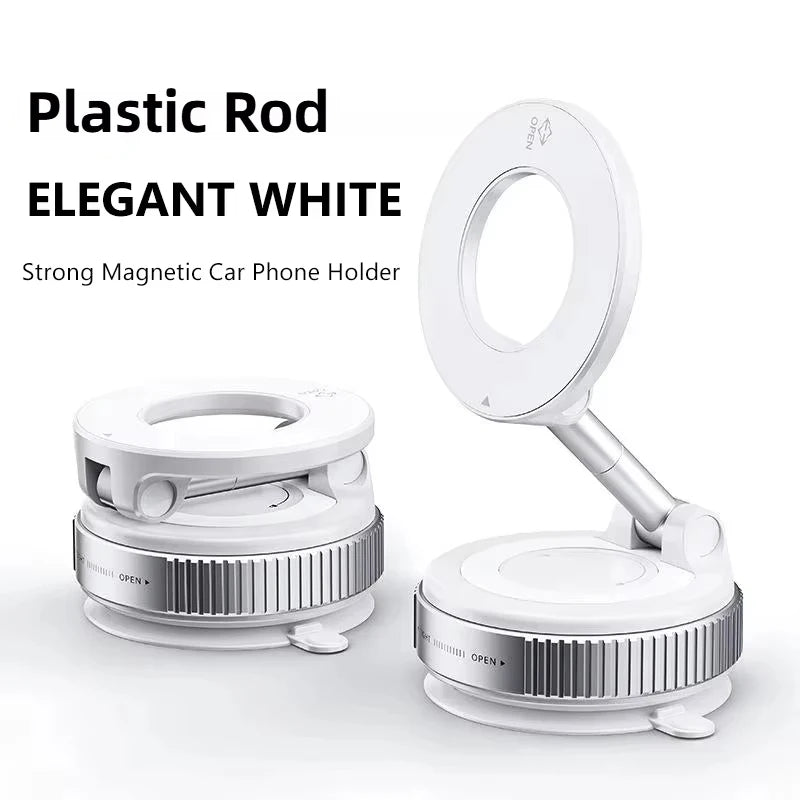 Magnetic Vacuum Car Phone Holder – Foldable 360° Navigation Mount