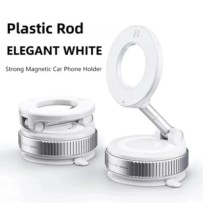 Magnetic Vacuum Car Phone Holder – Foldable 360° Navigation Mount