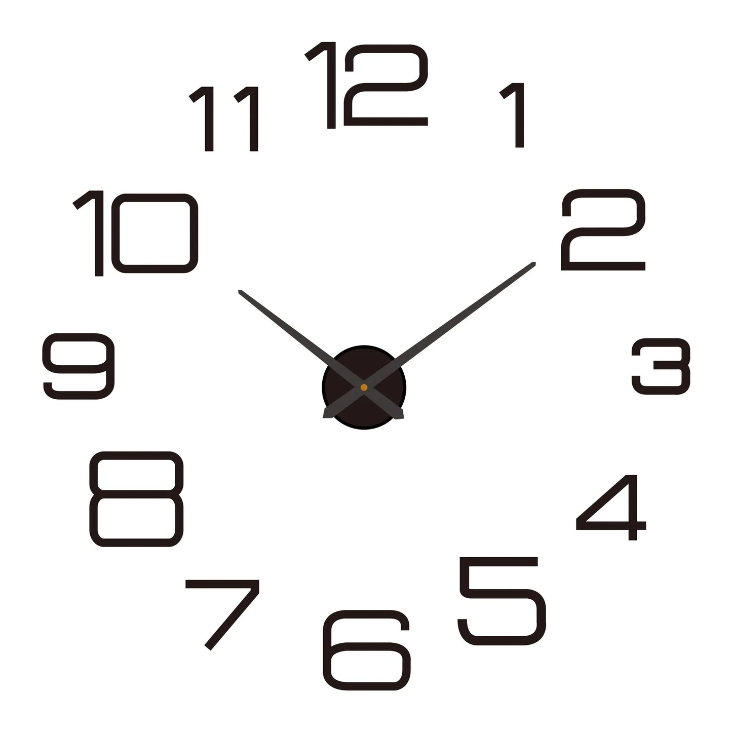 Large Roman Numeral Acrylic Mirror Wall Clock – DIY 3D Sticker